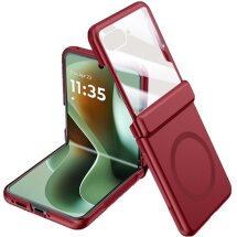 Защитный чехол Deexe Hinge Case MagSafe для Motorola Razr 60 Ultra - Red: фото 1 из 7