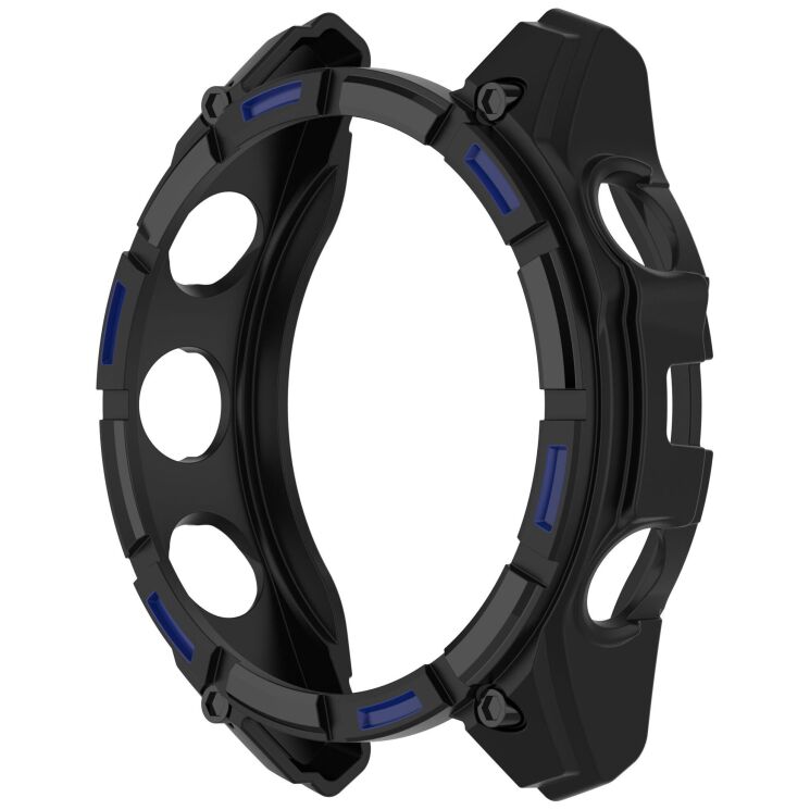 Защитный чехол Deexe Hollow Cover для Garmin Tactix 8 (47mm) - Black / Blue: фото 2 из 7