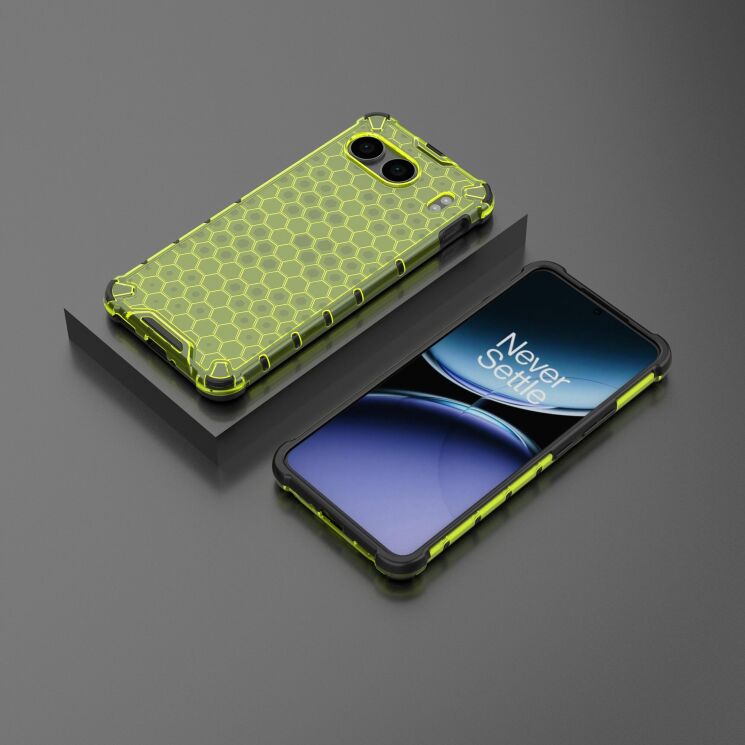 Захисний чохол Deexe Honeycomb Series для OnePlus Nord 4 - Green: фото 2 з 5