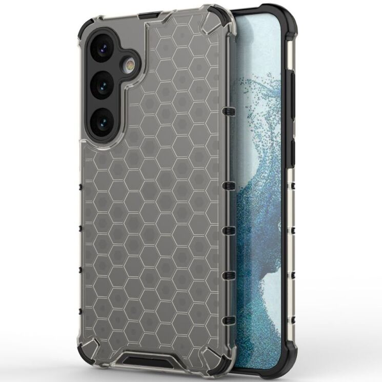 Защитный чехол Deexe Honeycomb Series для Samsung Galaxy S25 (S931) - Black: фото 1 из 5