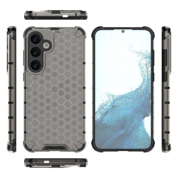 Защитный чехол Deexe Honeycomb Series для Samsung Galaxy S25 (S931) - Black: фото 2 из 5