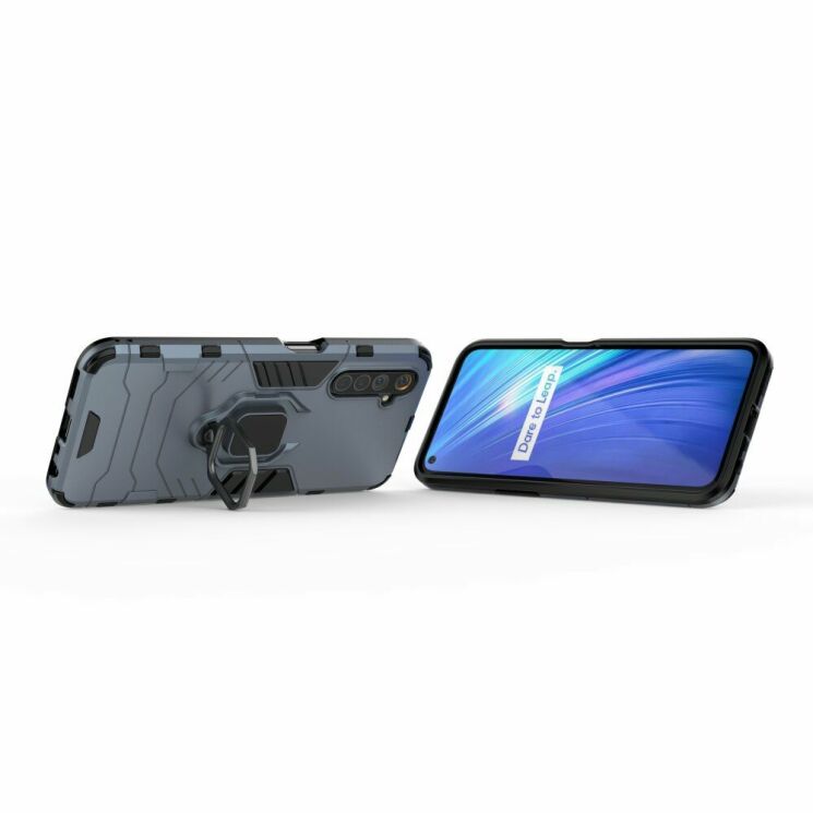Защитный чехол Deexe Hybrid Case для Realme 6 / 6s - Blue: фото 4 из 8