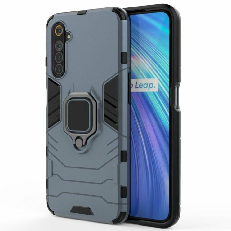 Защитный чехол Deexe Hybrid Case для Realme 6 / 6s - Blue: фото 2 из 8