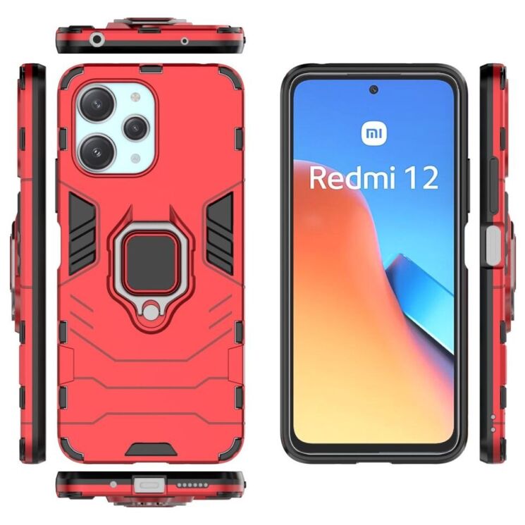 Захисний чохол Deexe Hybrid Case для Xiaomi Redmi 12 - Black: фото 8 з 8