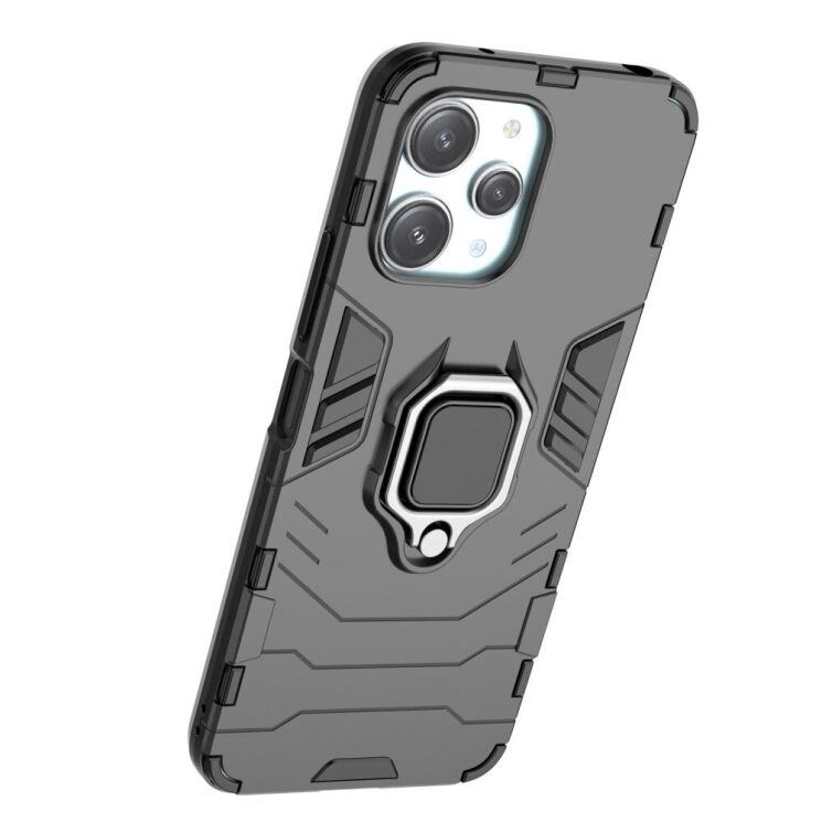 Захисний чохол Deexe Hybrid Case для Xiaomi Redmi 12 - Black: фото 4 з 8