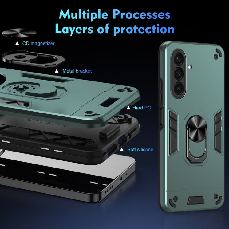 Защитный чехол Deexe Hybrid Shell для Samsung Galaxy A57 (A576) - Blue: фото 7 из 7