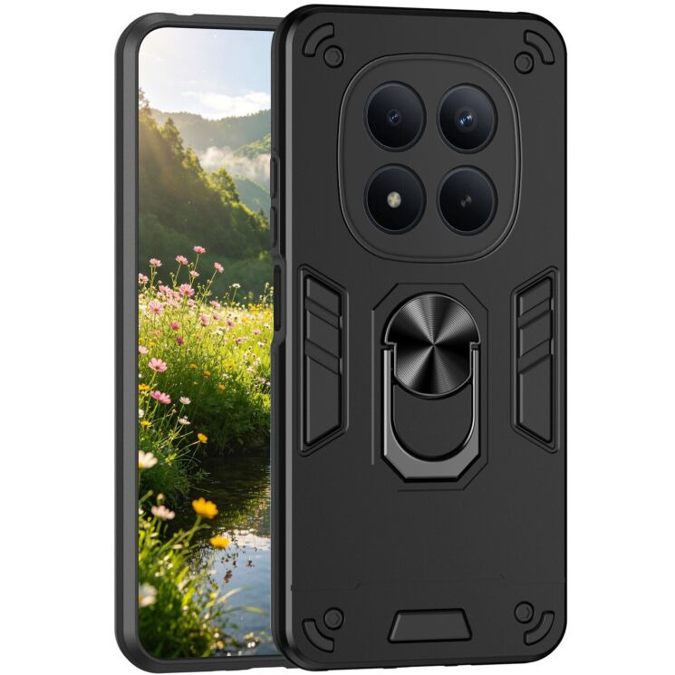 Защитный чехол Deexe Hybrid Shell для Xiaomi Redmi Note 15 Pro - Black: фото 1 из 7