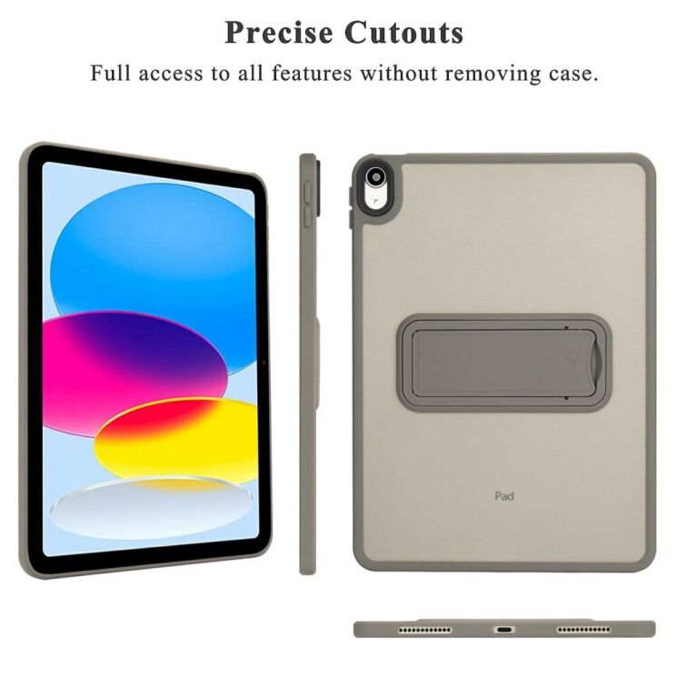 Защитный чехол Deexe Kick Shell для Apple iPad 10.9 (2022) / iPad 11 (2025) - Desert / Gold: фото 7 из 10
