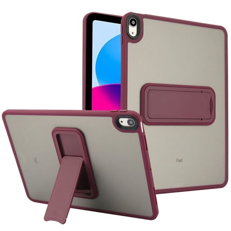 Защитный чехол Deexe Kick Shell для Apple iPad 10.9 (2022) / iPad 11 (2025) - Wine Red: фото 1 из 10