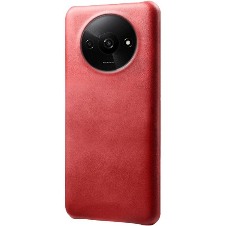 Защитный чехол Deexe Leather Back Cover для Xiaomi Redmi A3 - Red: фото 2 из 4