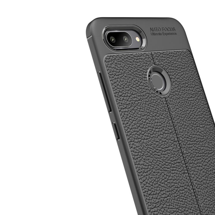 Защитный чехол Deexe Leather Cover для Xiaomi Mi 8 Lite - Black: фото 3 из 13