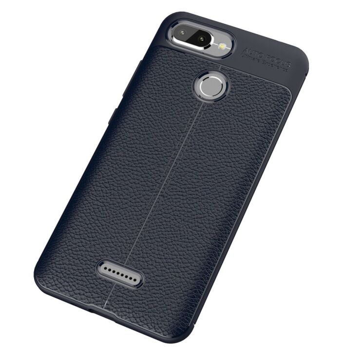 Защитный чехол Deexe Leather Cover для Xiaomi Redmi 6 - Dark Blue: фото 2 из 8