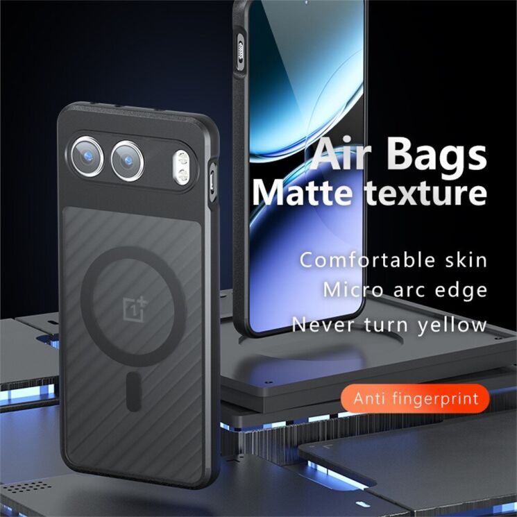 Защитный чехол Deexe Matte Skin with MagSafe для OnePlus Nord 4 - Black: фото 2 из 12