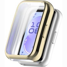 Защитный чехол Deexe Protective Frame для Huawei Band 11 - Electroplated Gold: фото 1 из 7