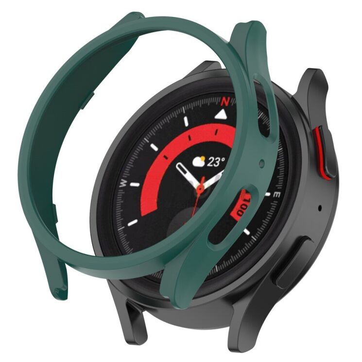 Захисний чохол Deexe Protective Frame для Samsung Galaxy Watch 5 Pro (45mm) - Dark Green: фото 2 з 8