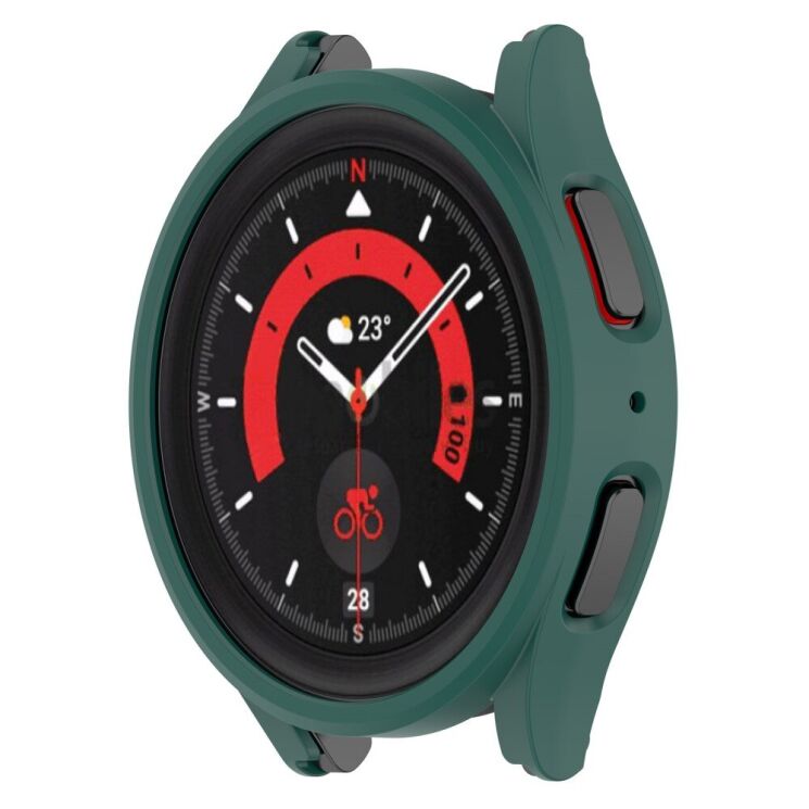 Захисний чохол Deexe Protective Frame для Samsung Galaxy Watch 5 Pro (45mm) - Dark Green: фото 1 з 8