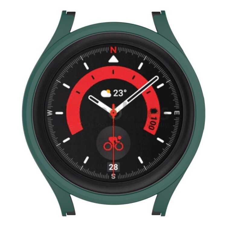 Захисний чохол Deexe Protective Frame для Samsung Galaxy Watch 5 Pro (45mm) - Dark Green: фото 6 з 8