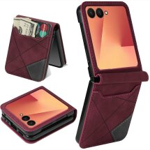 Защитный чехол Deexe Rhombus Card для Samsung Galaxy Flip 8 - Red: фото 1 из 6
