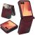 Защитный чехол Deexe Rhombus Card для Samsung Galaxy Flip 8 - Red: фото 1 из 6