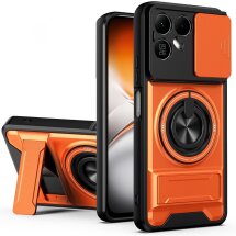 Защитный чехол Deexe Ring Shield для TECNO Pova 8 - Orange: фото 1 из 12