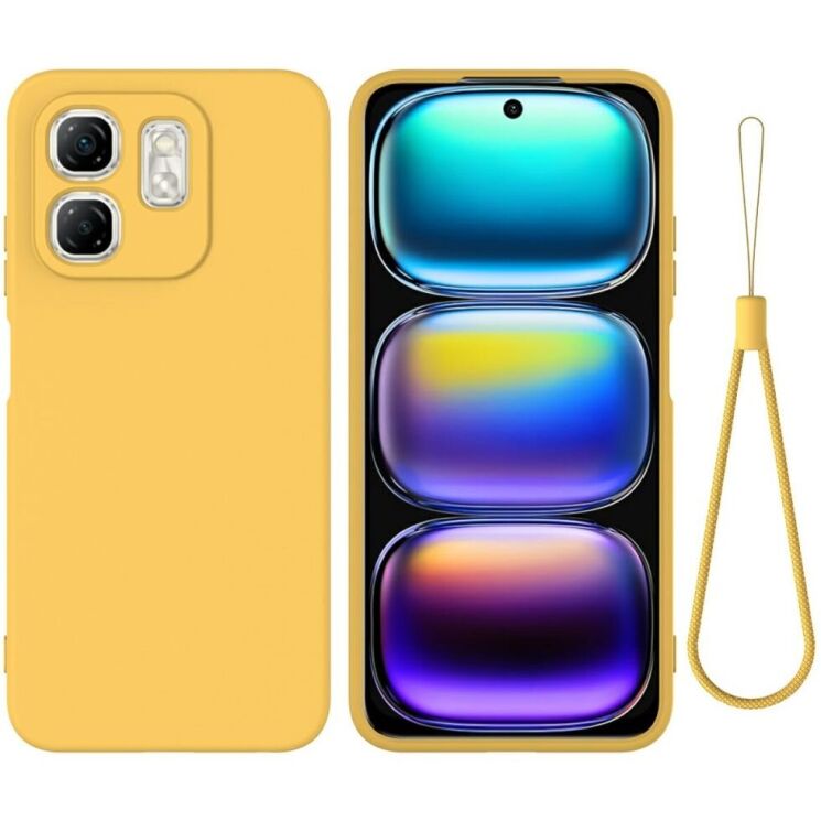 Защитный чехол Deexe Silicone Case для Infinix Hot 50i - Yellow: фото 1 из 8