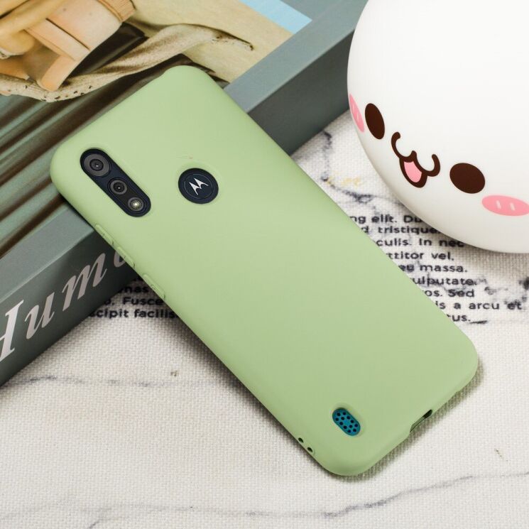 Силиконовый (TPU) чехол Deexe Silicone Case для Motorola Moto E6S / Moto E6i - Green: фото 3 из 6