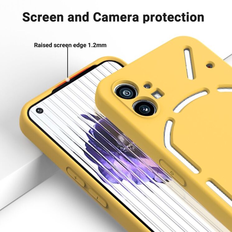 Защитный чехол Deexe Silicone Case для Nothing Phone (1) - Black: фото 5 из 9