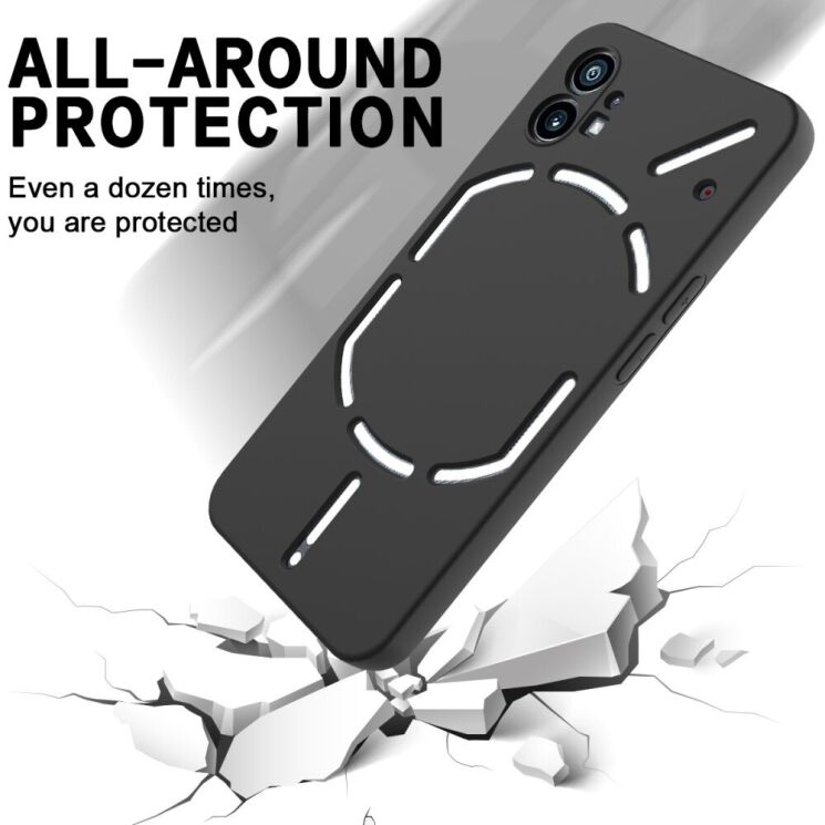 Защитный чехол Deexe Silicone Case для Nothing Phone (1) - Black: фото 7 из 9