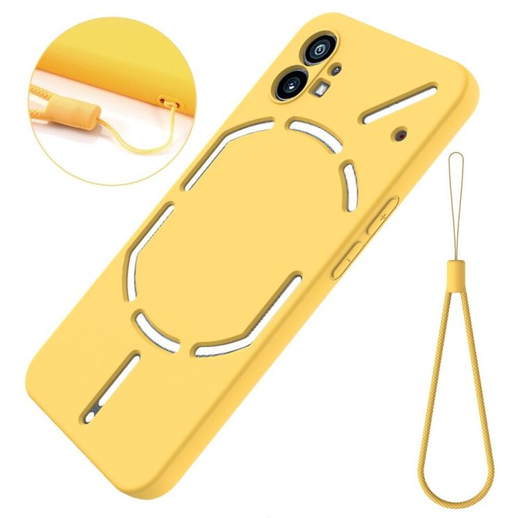 Захисний чохол Deexe Silicone Case для Nothing Phone (1) - Yellow: фото 2 з 9