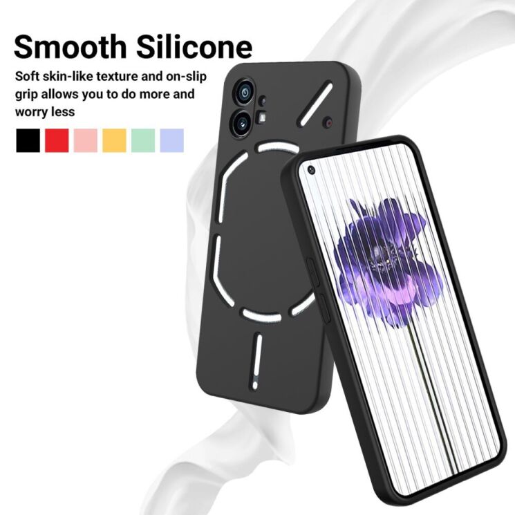 Защитный чехол Deexe Silicone Case для Nothing Phone (1) - Black: фото 4 из 9