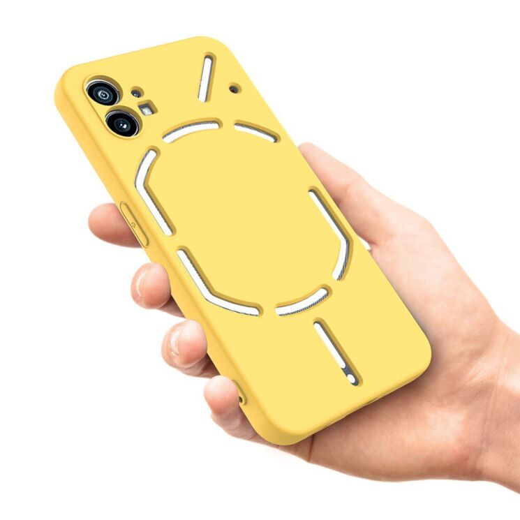 Захисний чохол Deexe Silicone Case для Nothing Phone (1) - Yellow: фото 3 з 9