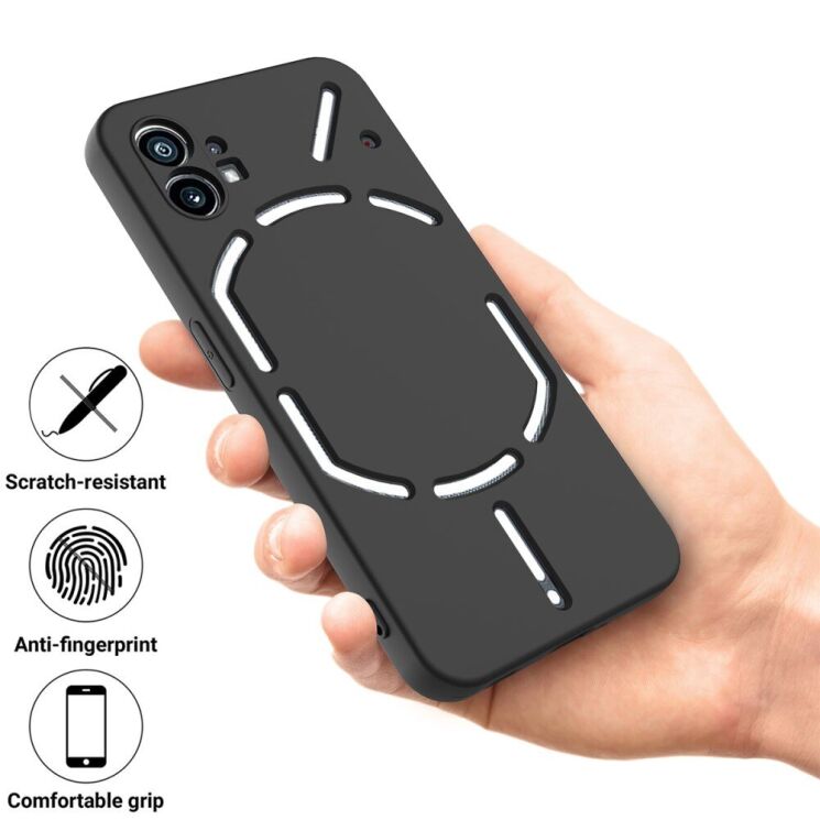 Защитный чехол Deexe Silicone Case для Nothing Phone (1) - Black: фото 6 из 9
