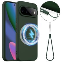 Защитный чехол Deexe Silicone Case with MagSafe для Google Pixel 11 - Dark Green: фото 1 из 9