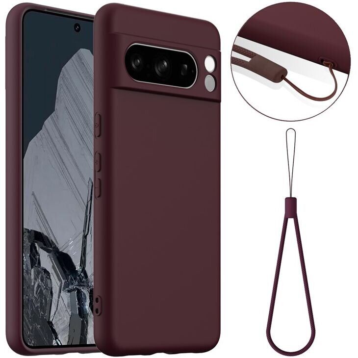 Защитный чехол Deexe Silicone Case with MagSafe для Google Pixel 8 Pro - Wine Red: фото 1 из 9