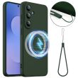 Защитный чехол Deexe Silicone Case with MagSafe для Samsung Galaxy S26 FE - Dark Green (412713DG)