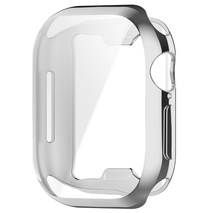 Защитный чехол Deexe Silicone Frame для Apple Watch 12 46mm - Silver: фото 4 из 7