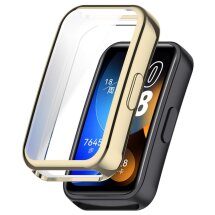Защитный чехол Deexe Silicone Frame для Huawei Band 8 / 9 - Gold: фото 1 из 8