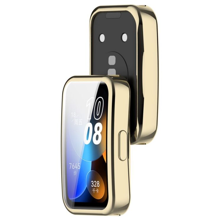 Защитный чехол Deexe Silicone Frame для Huawei Band 8 / 9 - Gold: фото 7 из 8