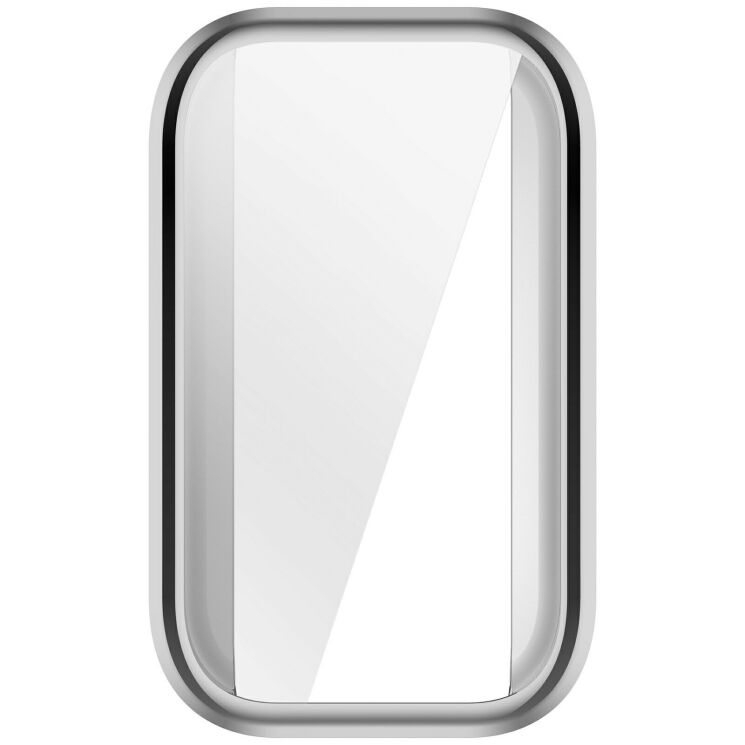 Захисний чохол Deexe Silicone Frame для Xiaomi Smart Band 11 Active - Silver: фото 6 з 7