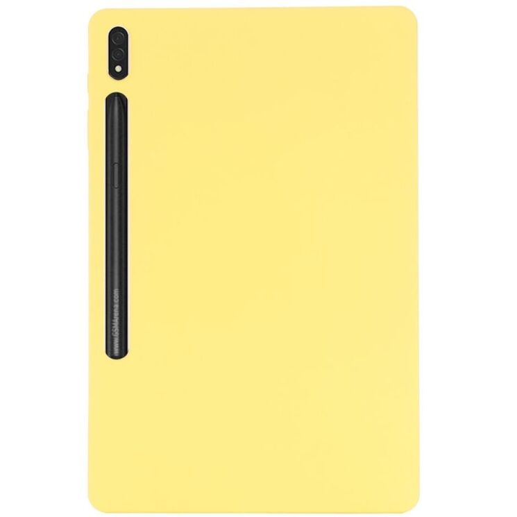 Защитный чехол Deexe Silicone Shell для Samsung Galaxy Tab S10 Plus - Yellow: фото 3 из 8