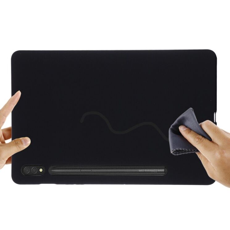 Защитный чехол Deexe Silicone Shell для Samsung Galaxy Tab S8 Ultra (T900/906) - Black: фото 7 из 12