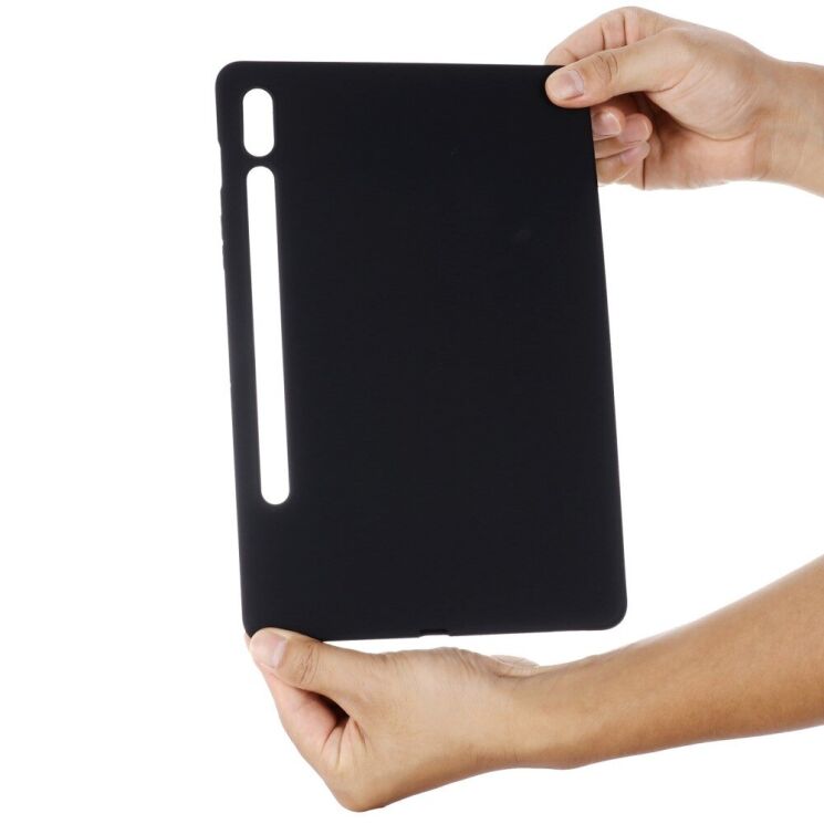 Защитный чехол Deexe Silicone Shell для Samsung Galaxy Tab S8 Ultra (T900/906) - Black: фото 8 из 12