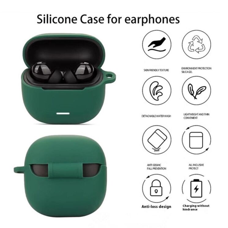 Захисний чохол Deexe Silicone Sleeve для Xiaomi Redmi Buds 6 Lite - Red: фото 3 з 10