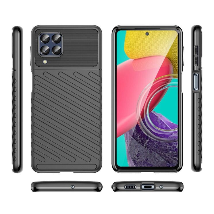 Защитный чехол Deexe Thunder Series для Samsung Galaxy M53 (M536) - Black: фото 2 из 8