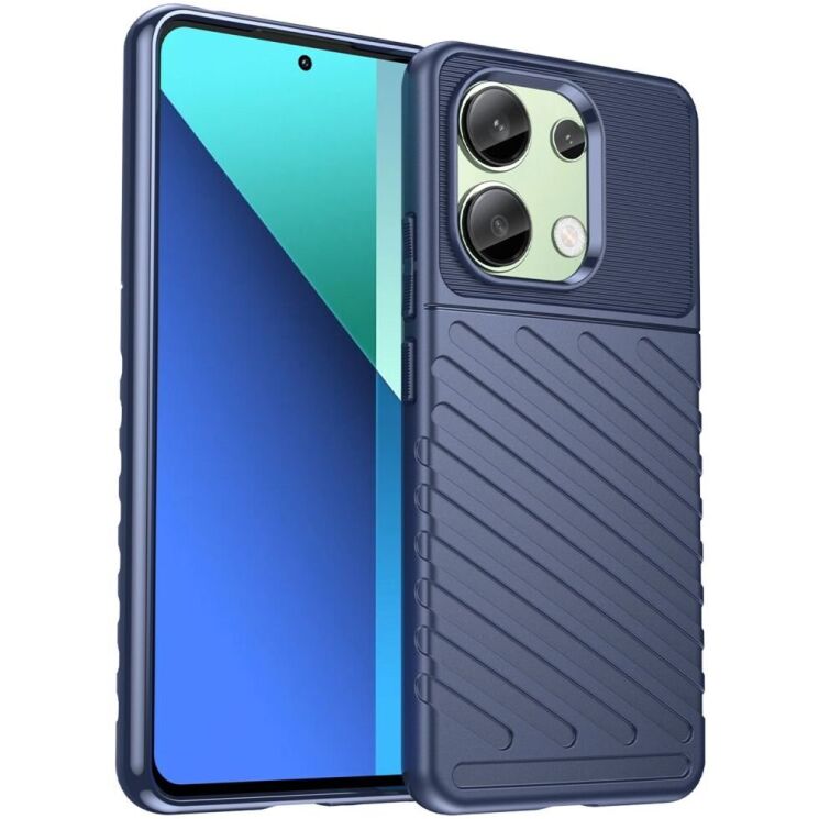 Защитный чехол Deexe Thunder Series для Xiaomi Redmi Note 13 - Blue: фото 1 из 8