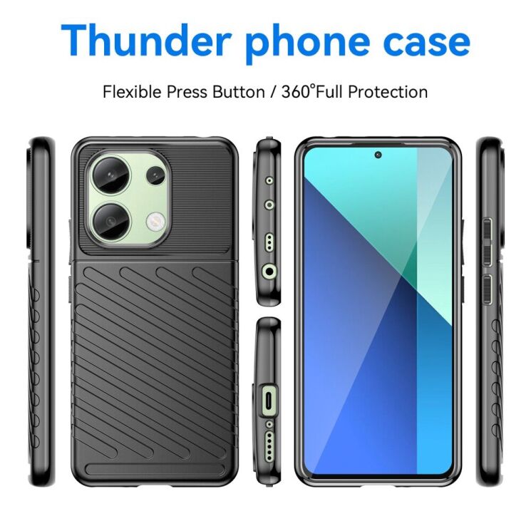 Защитный чехол Deexe Thunder Series для Xiaomi Redmi Note 13 - Blue: фото 8 из 8