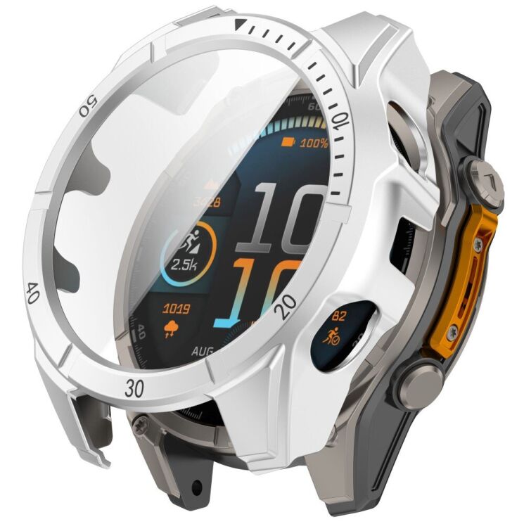 Защитный чехол Deexe Watch Case для Garmin Fenix 8 (47mm) - Black / Silver: фото 1 из 7
