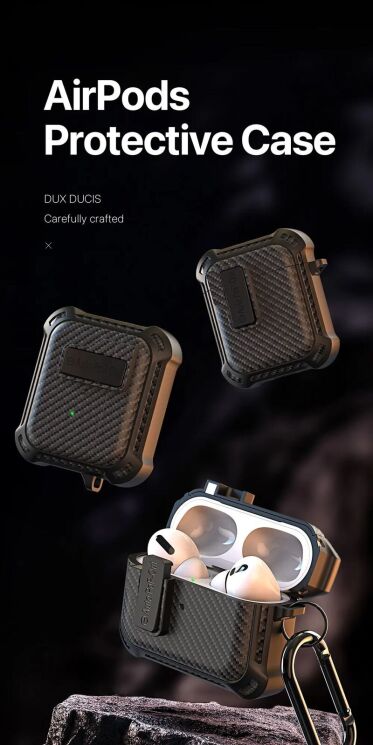 Защитный чехол DUX DUCIS PECI Series для Apple AirPods Pro 2 - Red: фото 3 из 19