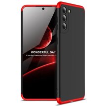 Защитный чехол GKK Double Dip Case для Samsung Galaxy S21 Plus (G996) - Black / Red: фото 1 из 14