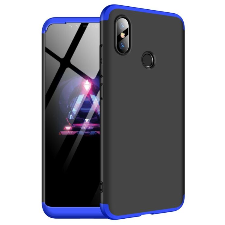 Защитный чехол GKK Double Dip Case для Xiaomi Mi 8 - Black / Blue (139861BL) Защитный чехол GKK Double Dip Case для Xiaomi Mi 8 - Black / Blue: фото 1 из 14